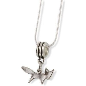 Fox Silhouette Snake Chain Necklace Animal Pendant
